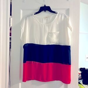 Colorful oversized short sleeve top